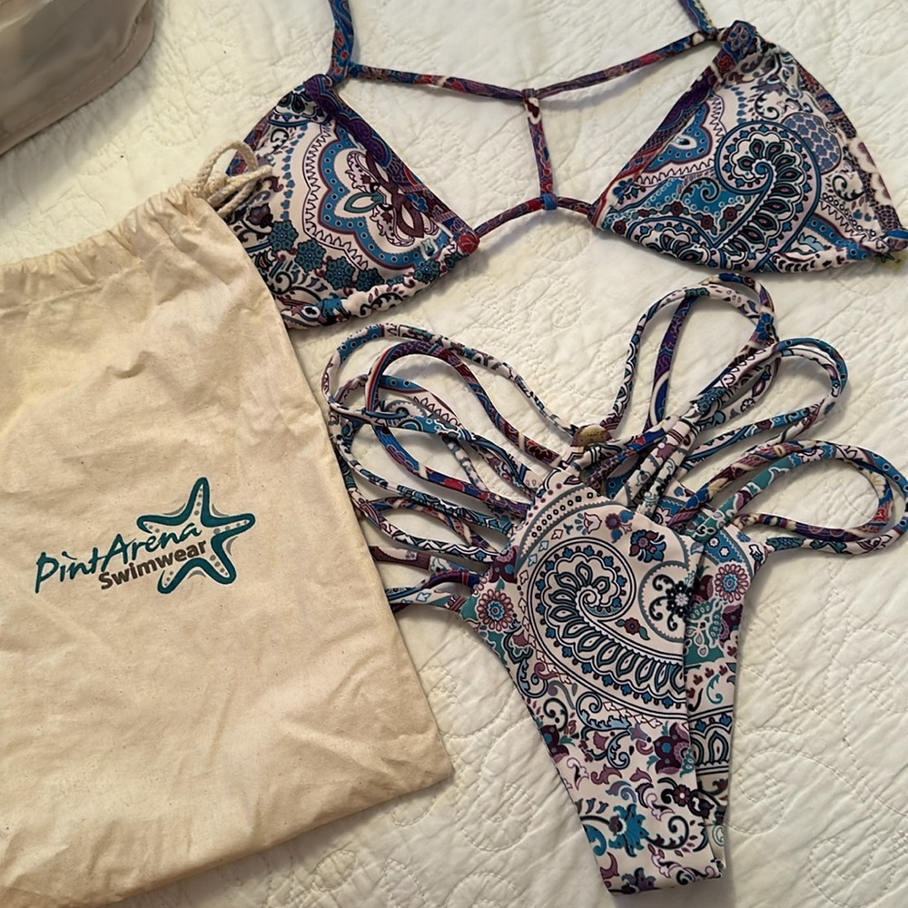 Two Piece Paisley Pint Bikini Set